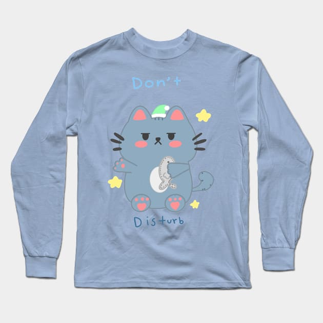 Do not disturb Long Sleeve T-Shirt by Cloudy Cloud Bunny